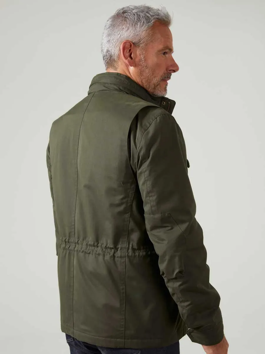 ALAN PAINE Milwood Mens Military Jacket - Olive