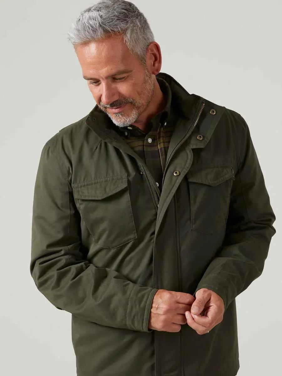 ALAN PAINE Milwood Mens Military Jacket - Olive