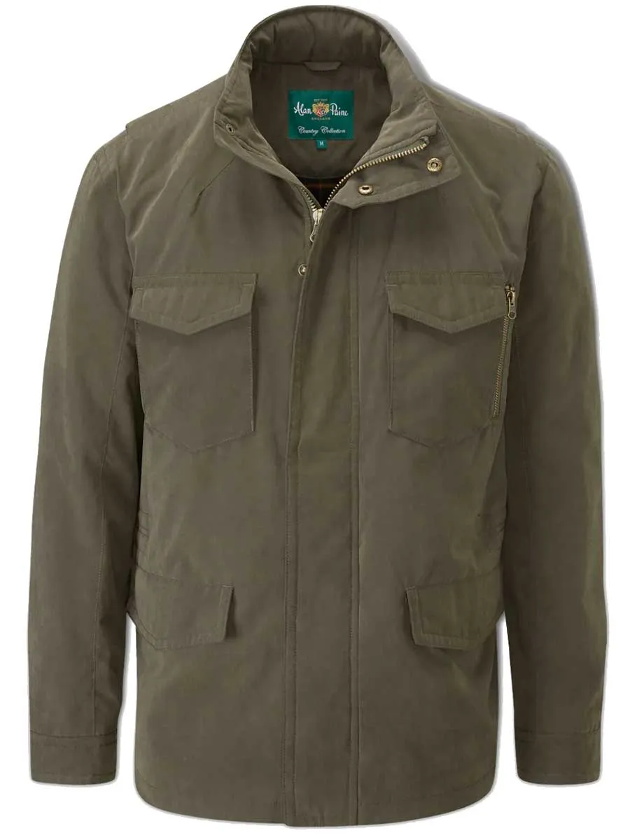 ALAN PAINE Milwood Mens Military Jacket - Olive