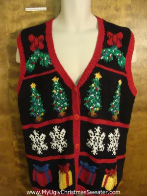 Best 2sided Busy Ugliest Christmas Sweater Vest