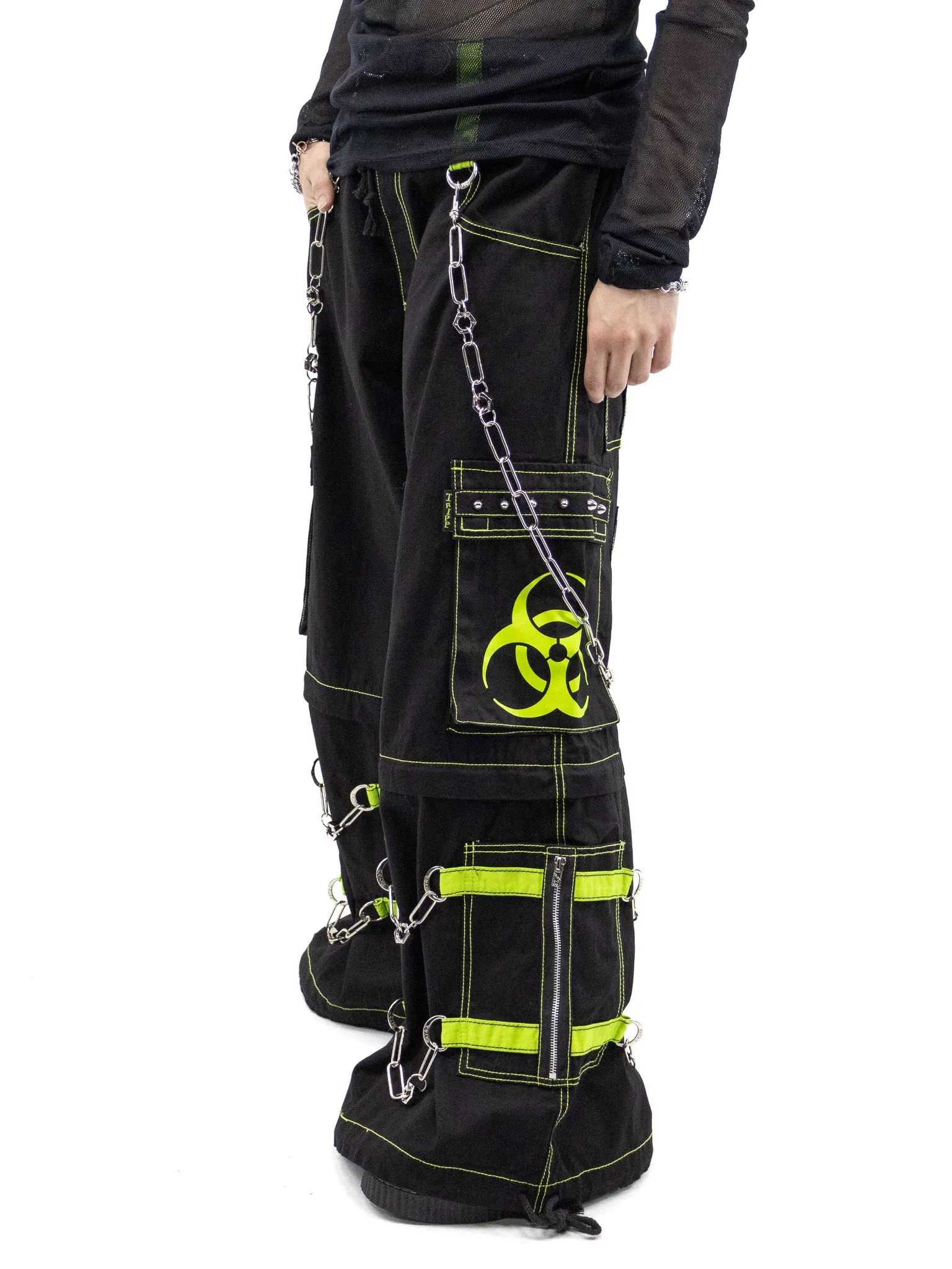 Biohazard Zip Off Pant- Lime TRIPP NYC