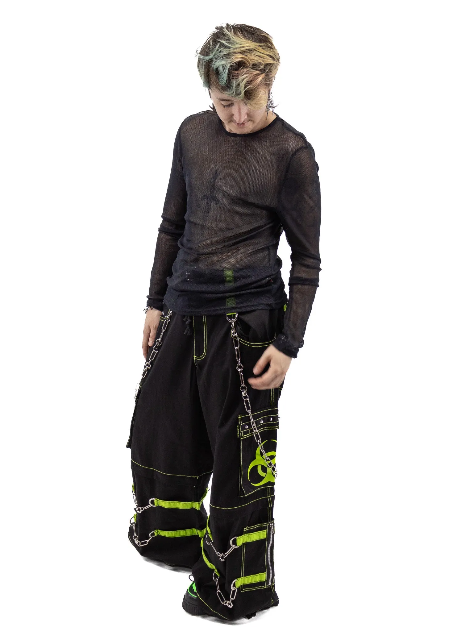 Biohazard Zip Off Pant- Lime TRIPP NYC