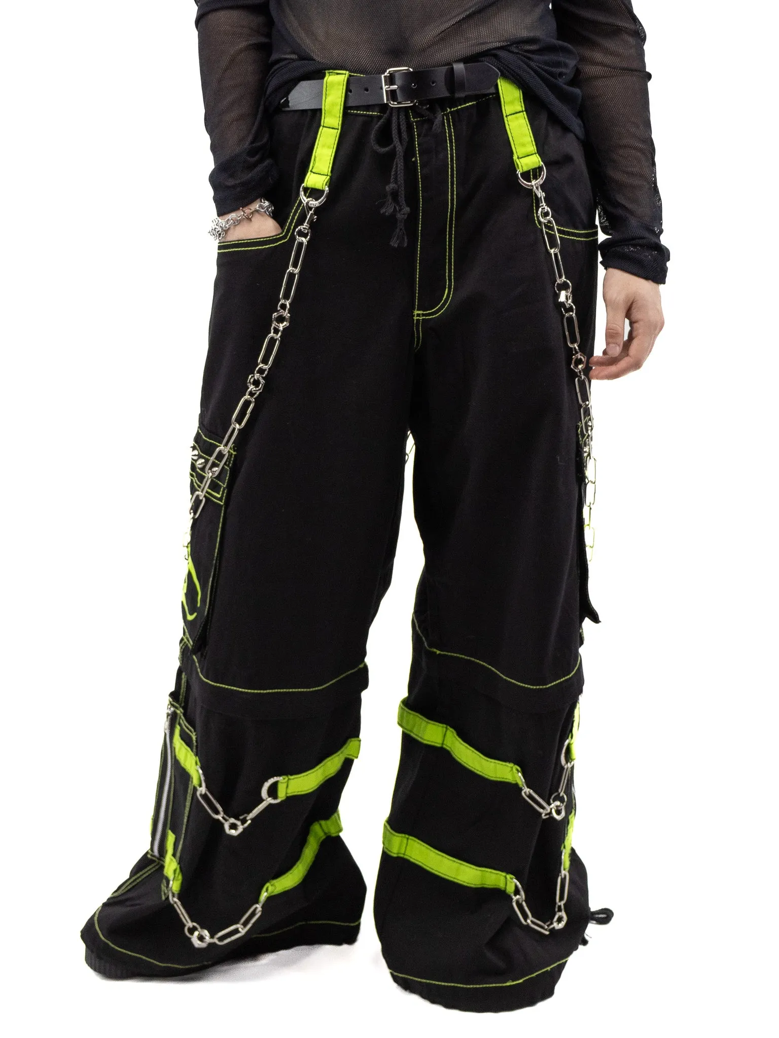 Biohazard Zip Off Pant- Lime TRIPP NYC