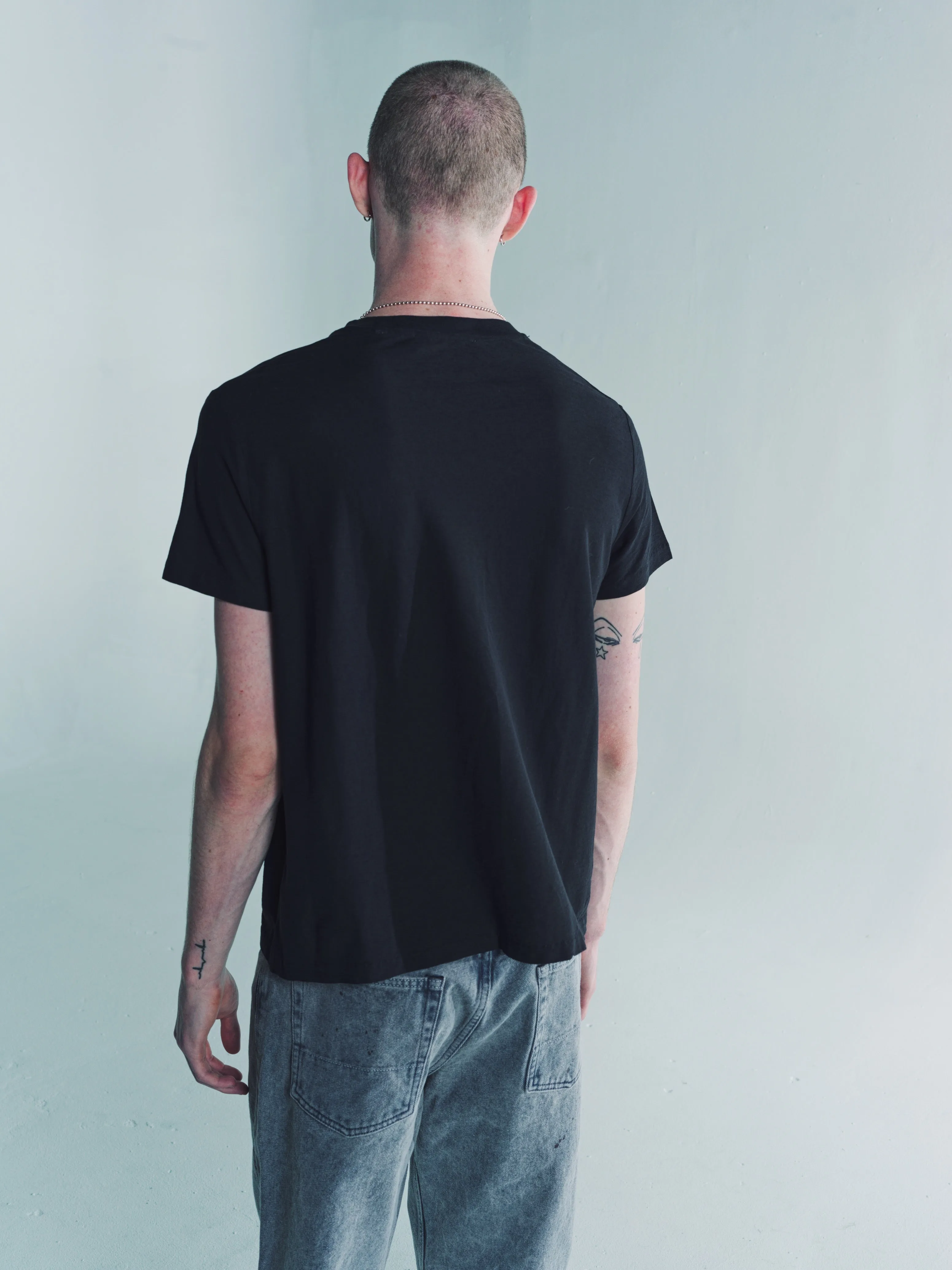 Black Dry Crepe Hover T-Shirt