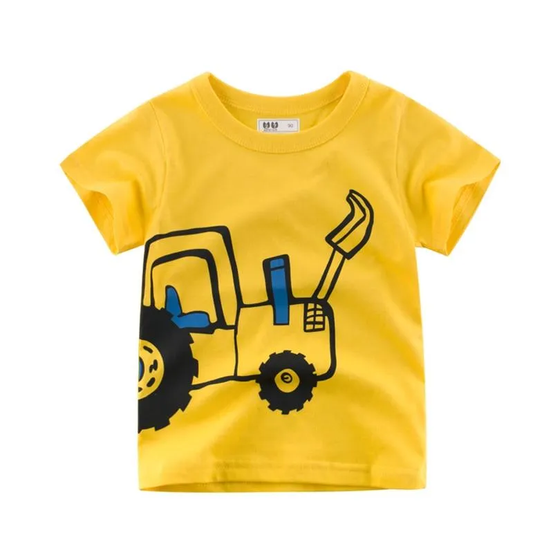 Boys Short Sleeve Cartoon Images Design  T-Shirts