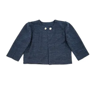 By Debra Girls Navy Boucle Jacket