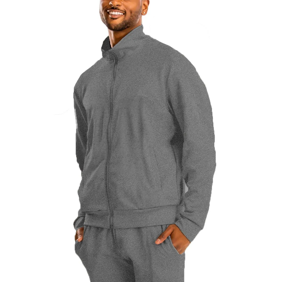 Charcoal Solid Track Jacket