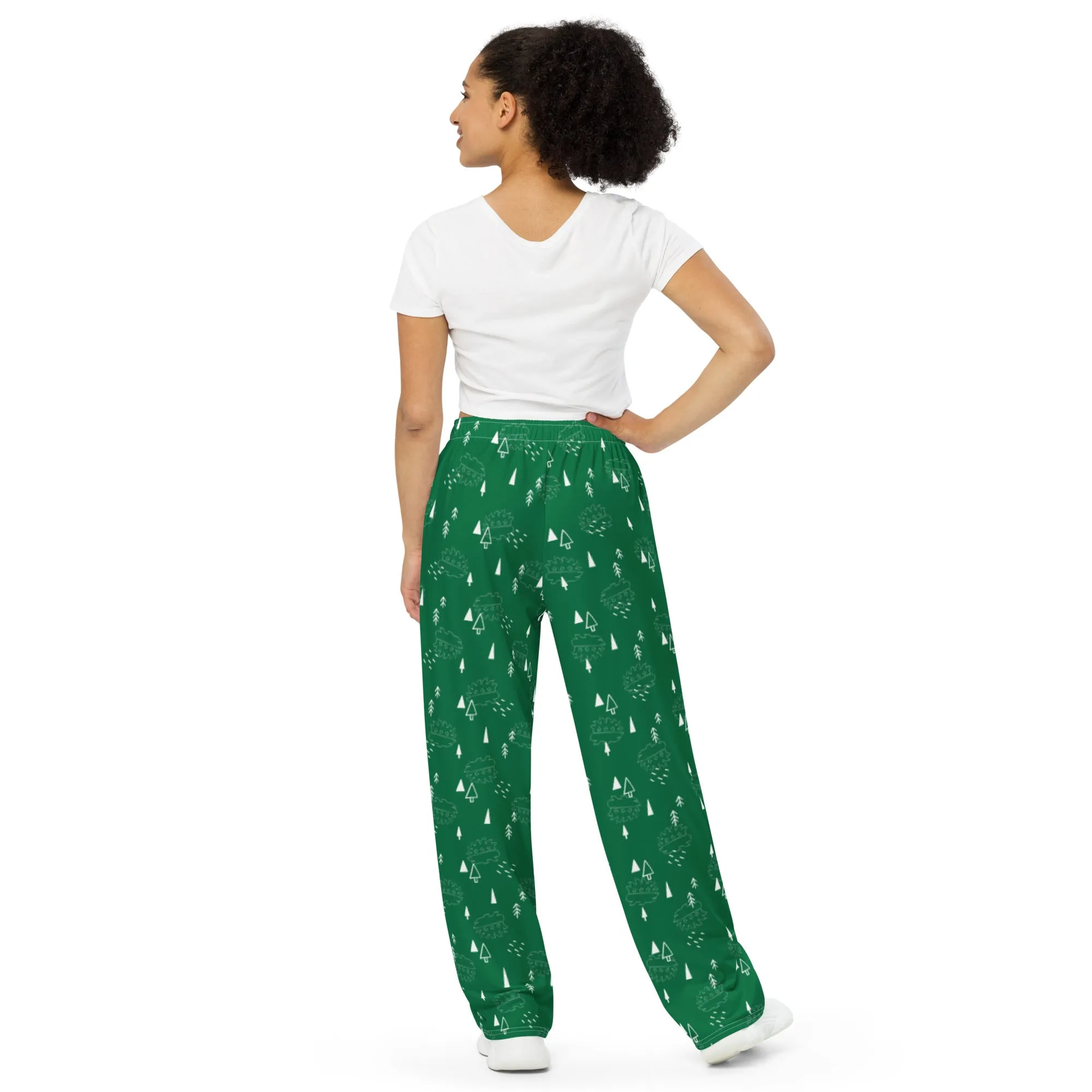 Christmas Porcu-pines All-over print unisex wide-leg pants