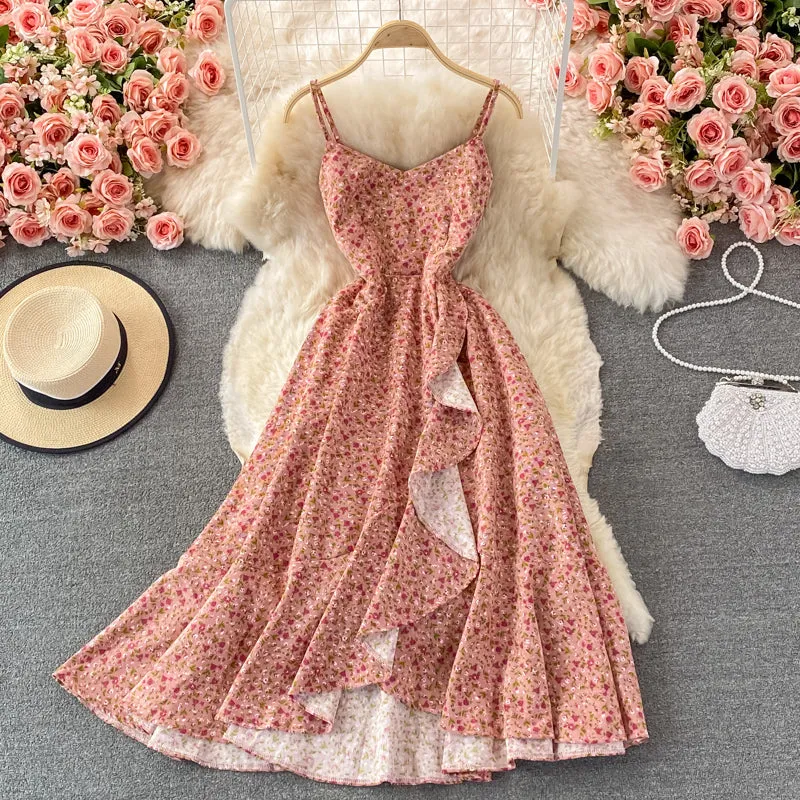 Cute A line flora short dress fashion dress   S06