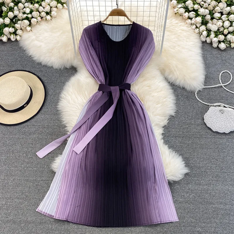 Cute A line gradient dress fashion dress     S364