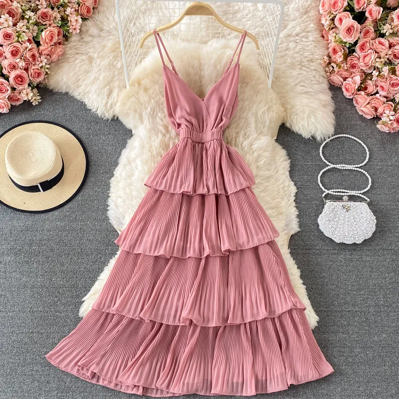 Cute v neck short A line dress fashion dress   S11