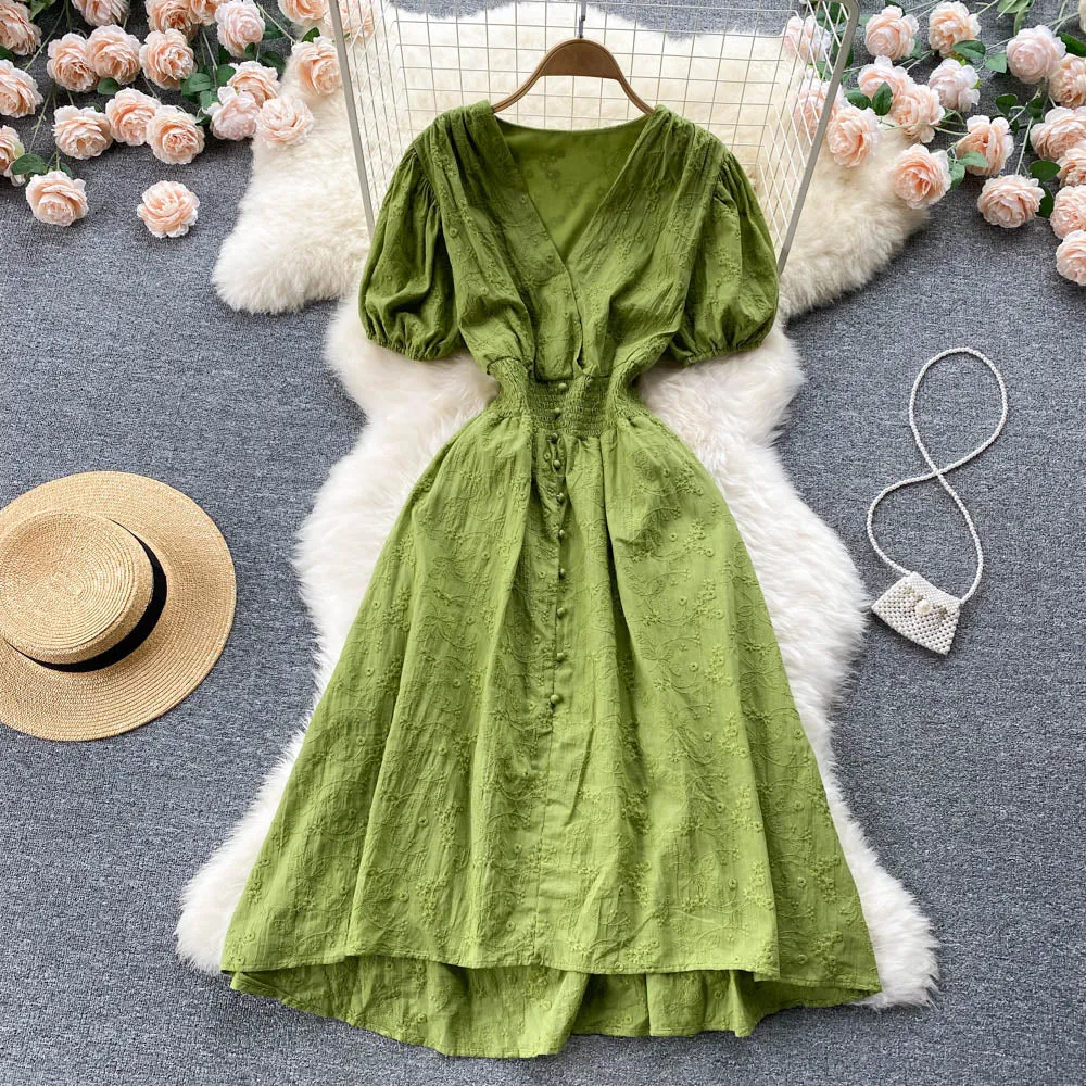 Cute v neck short dress A line fashion dress    S459