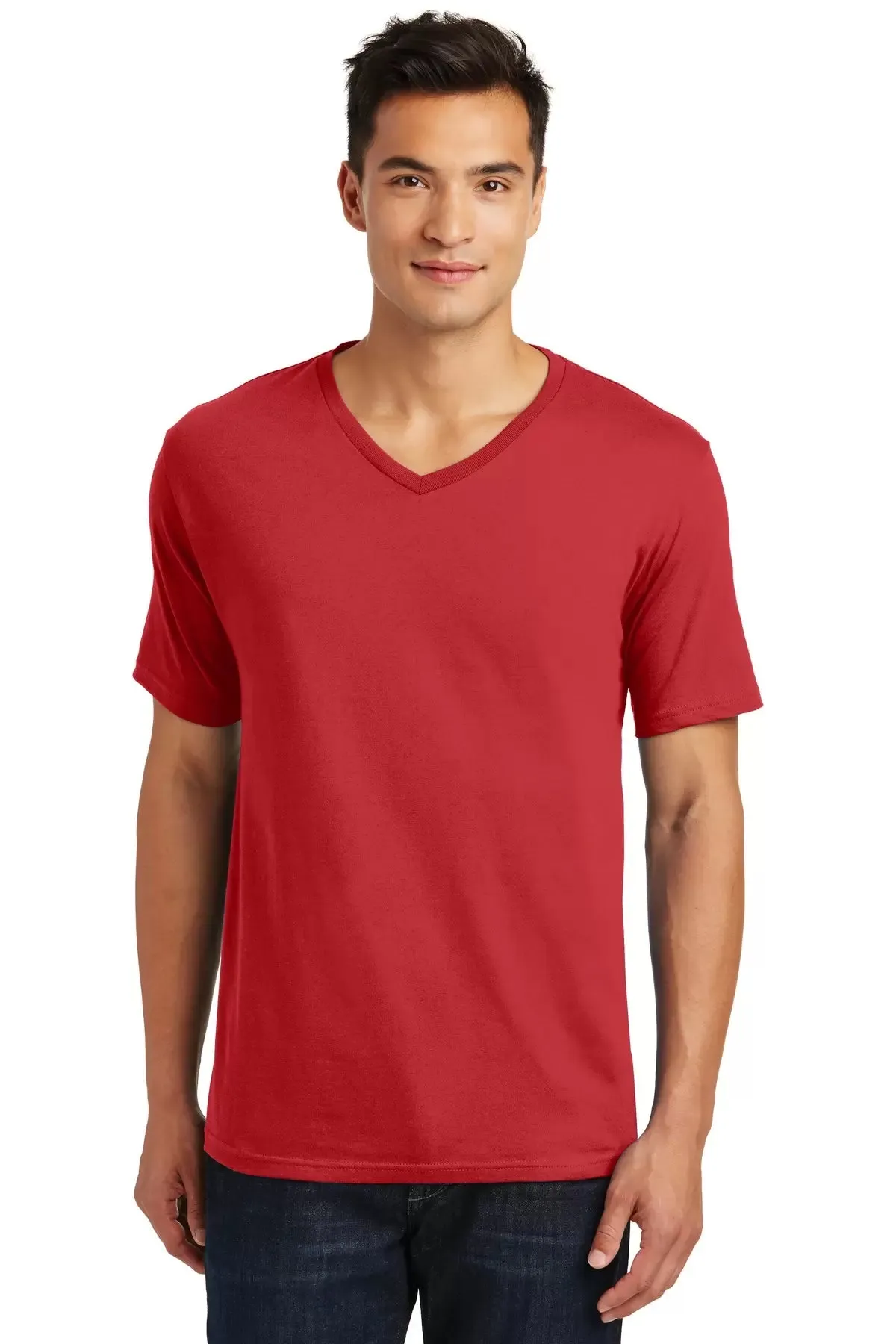 District Made Mens Perfect Weight V-Neck Tee. DT1170