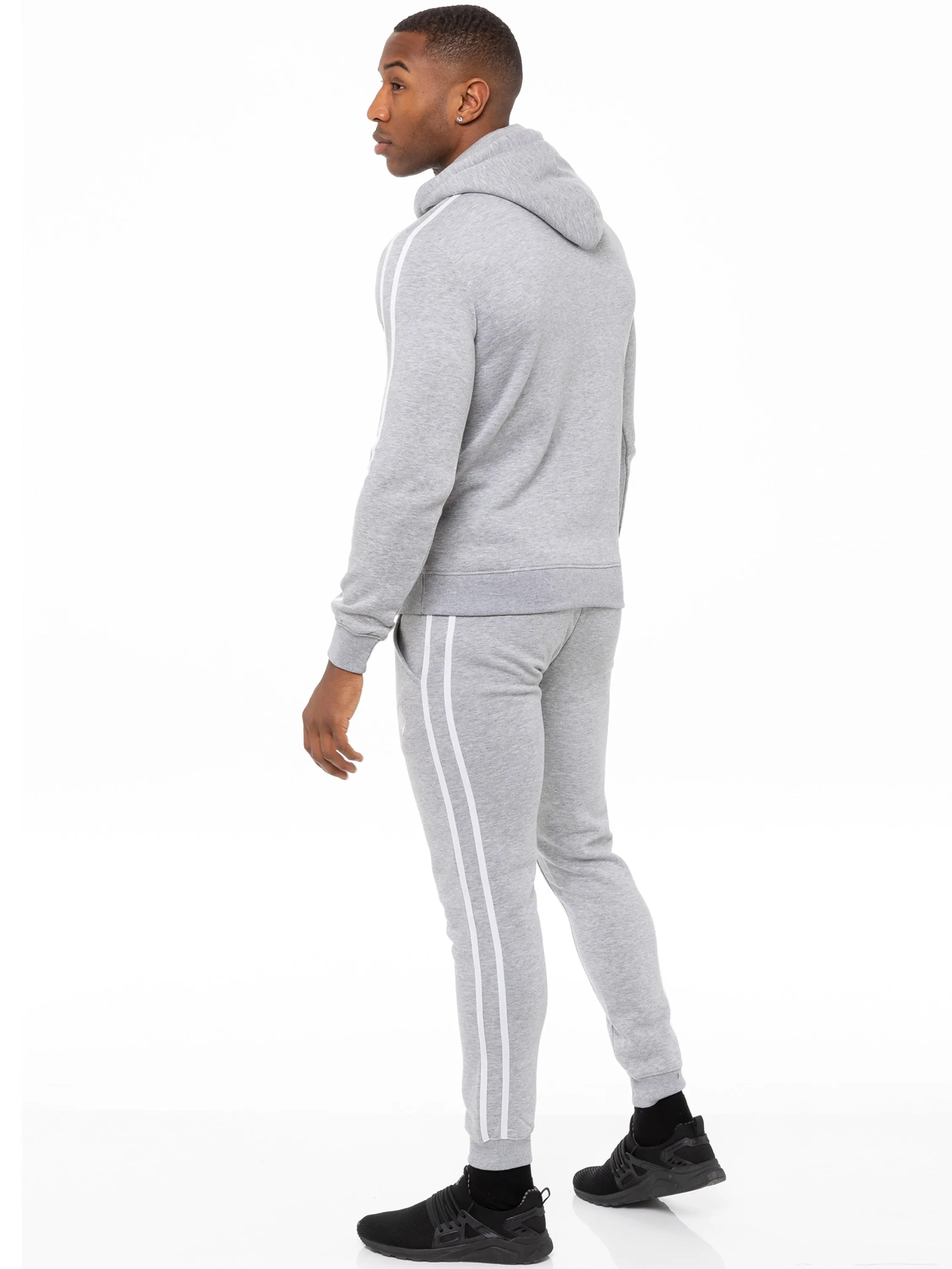 Enzo | Mens Pullover Tape Hoodie Tracksuit Set