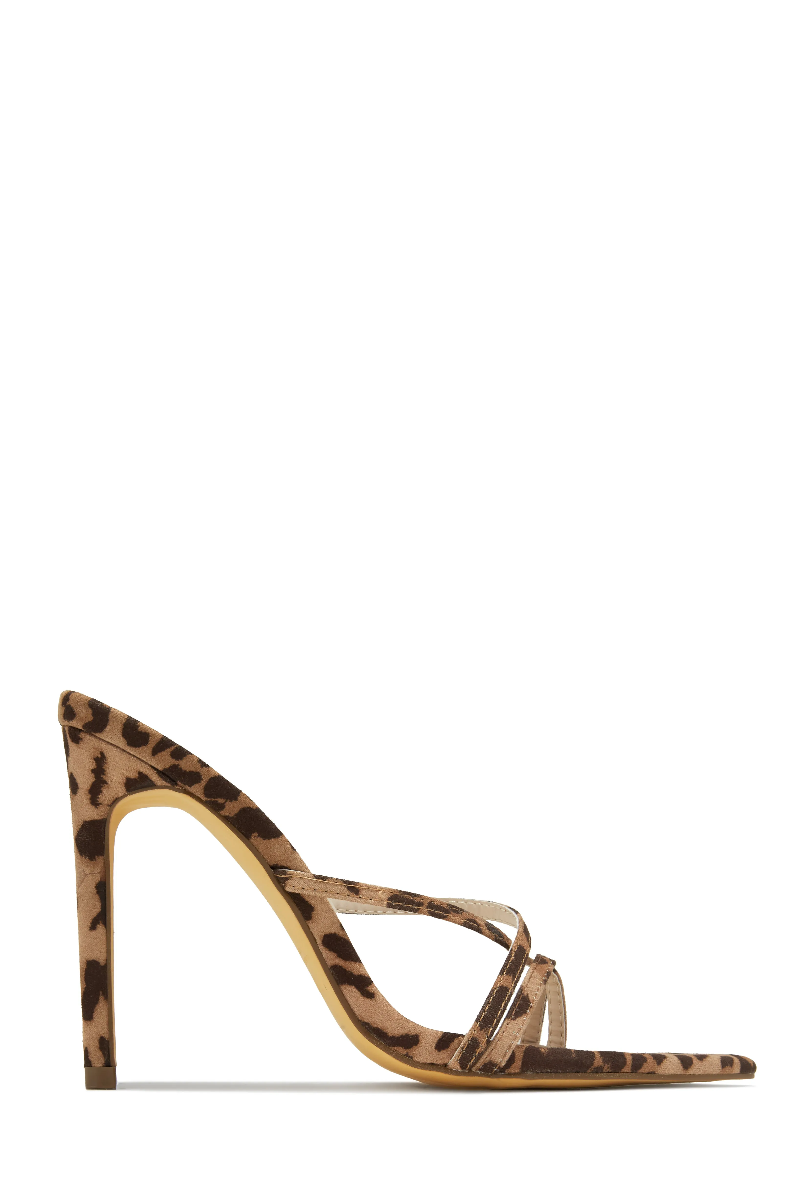 Fine Art High Heel Mules - Leopard