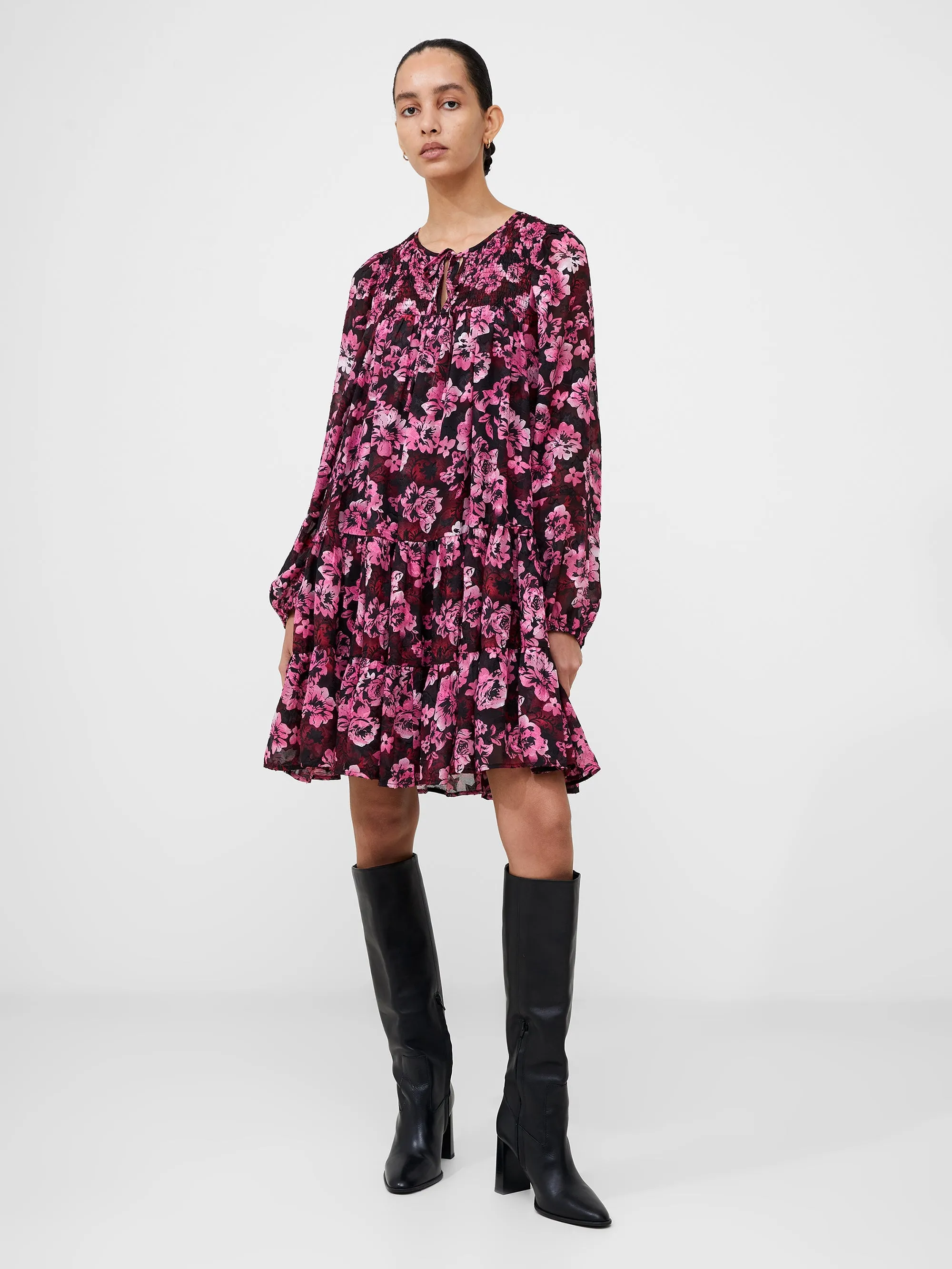 Floral Smock Mini Dress