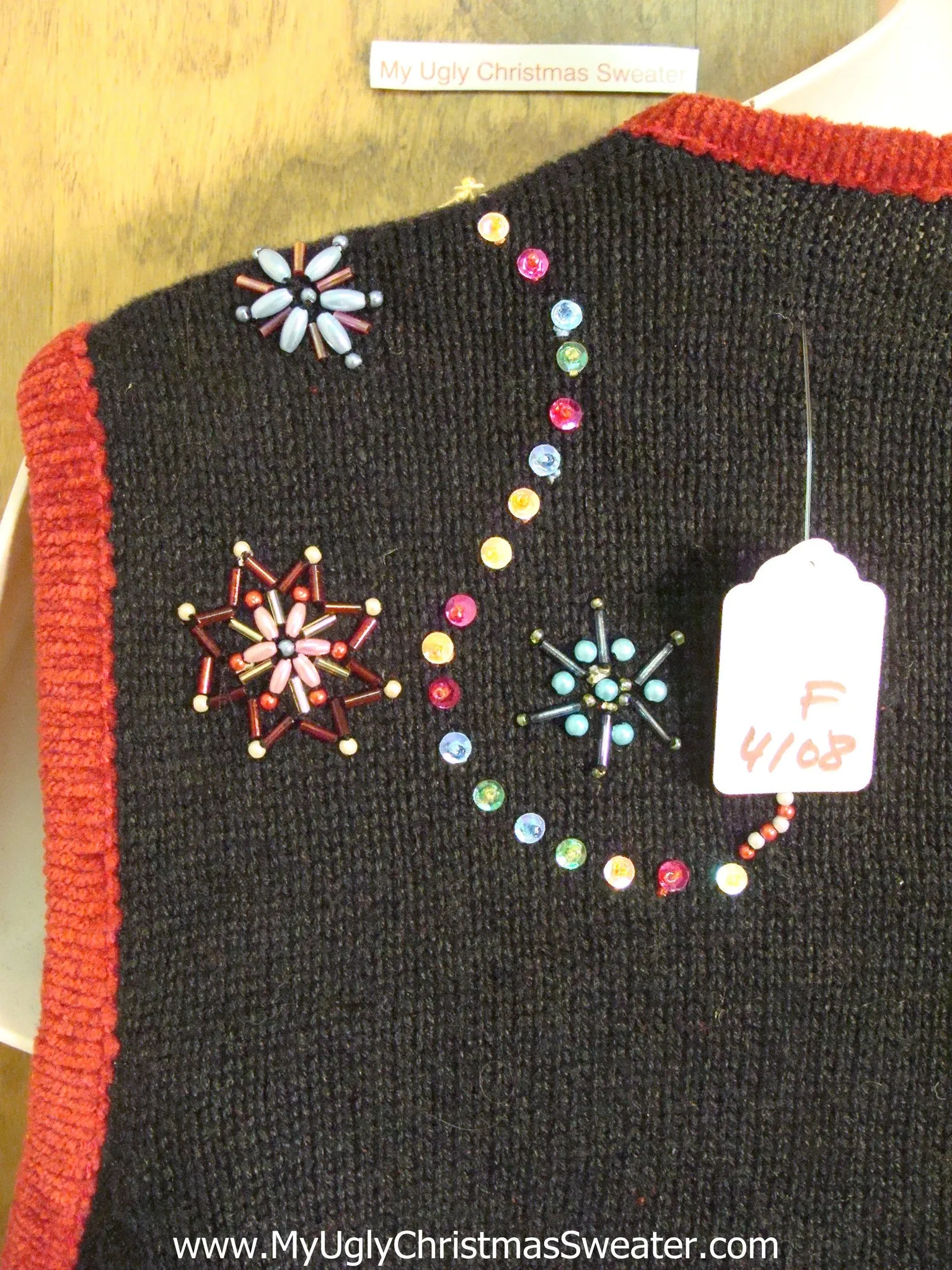 Flying Snowmen Tacky Bad Christmas Sweater Vest