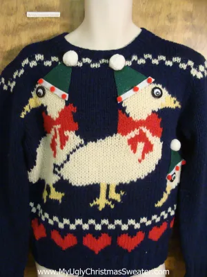 Funny 80s 2sided Geese Ugliest Christmas Sweater