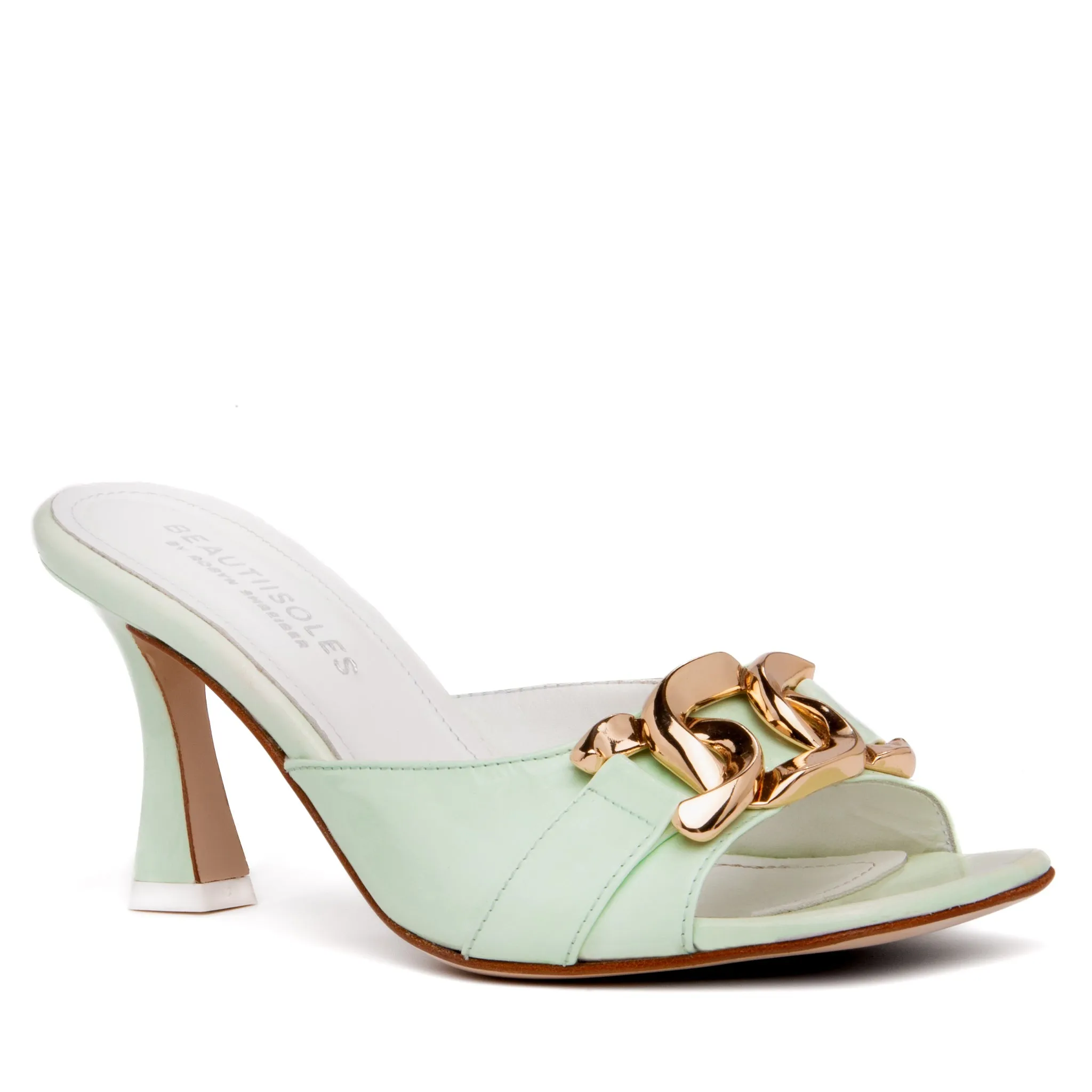 Gabriela Light Green Patent Leather  Sandal