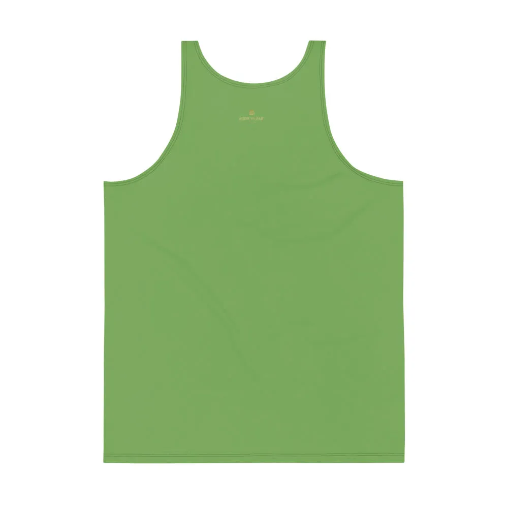 Green Apple Color Tank Top, Solid Color Print Premium Unisex Gay Friendly Tank Top- Made in USA