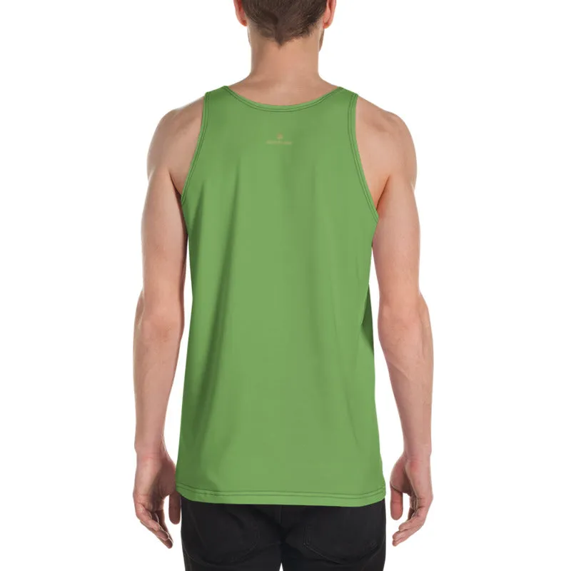 Green Apple Color Tank Top, Solid Color Print Premium Unisex Gay Friendly Tank Top- Made in USA