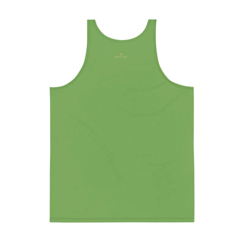 Green Apple Color Tank Top, Solid Color Print Premium Unisex Gay Friendly Tank Top- Made in USA