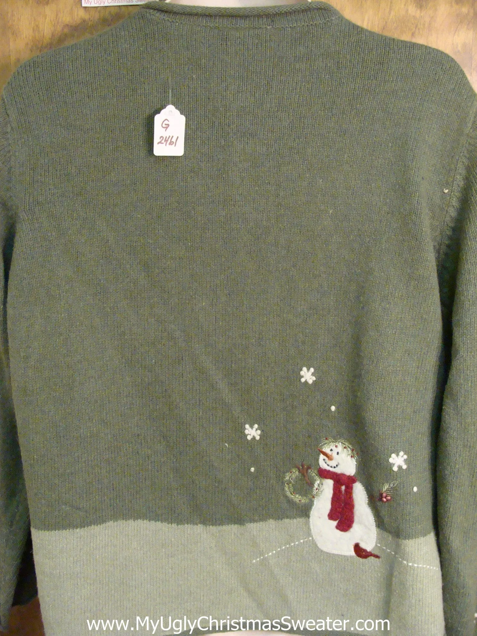 Green Crazy Christmas Sweater with Lights