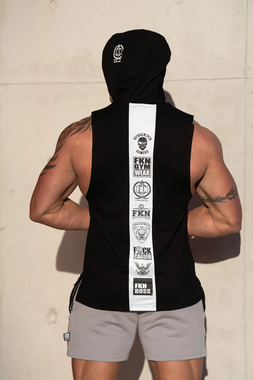 Heist | Men's Gym Hoodie Muscle Tank | Black