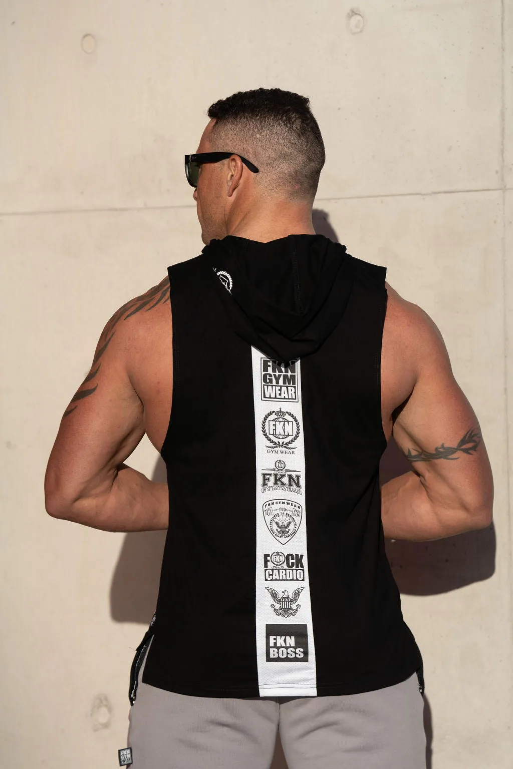 Heist | Men's Gym Hoodie Muscle Tank | Black