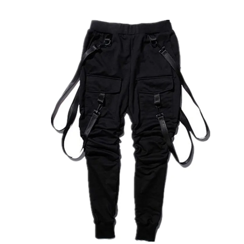 Hip Hop Belted Streetwear Jogger Pants