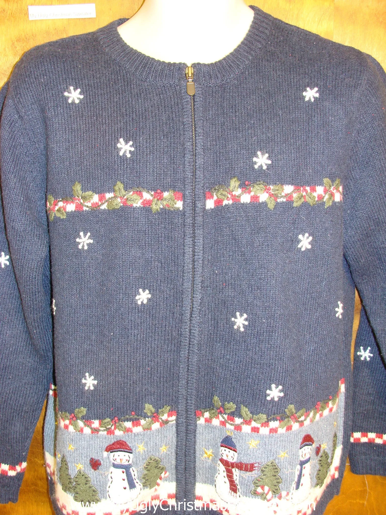 Horrible 2sided Blue Ugly Christmas Sweater