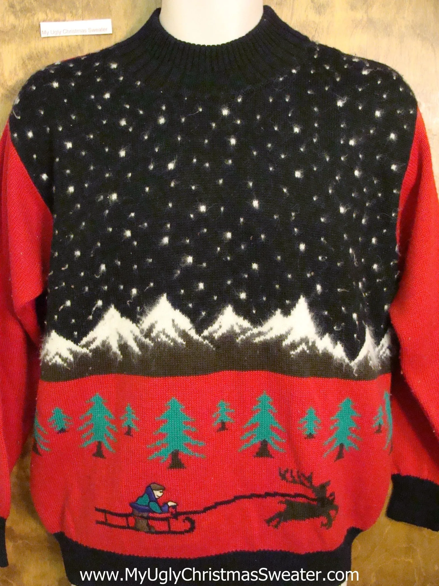 Horrible Vintage Style Ugly Christmas Sweater Pullover