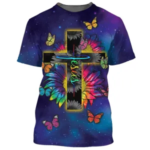 Jesus Sunflower Faith 3D All Over Printed Shirt for Men and Women