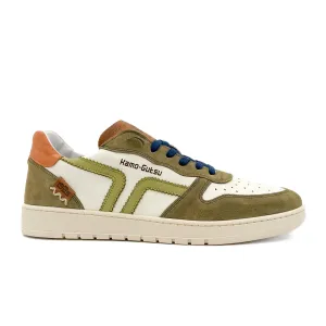 Kamo-Gutsu CAMPO 048 Sneaker (Men) - Khaki/White/Asparagus