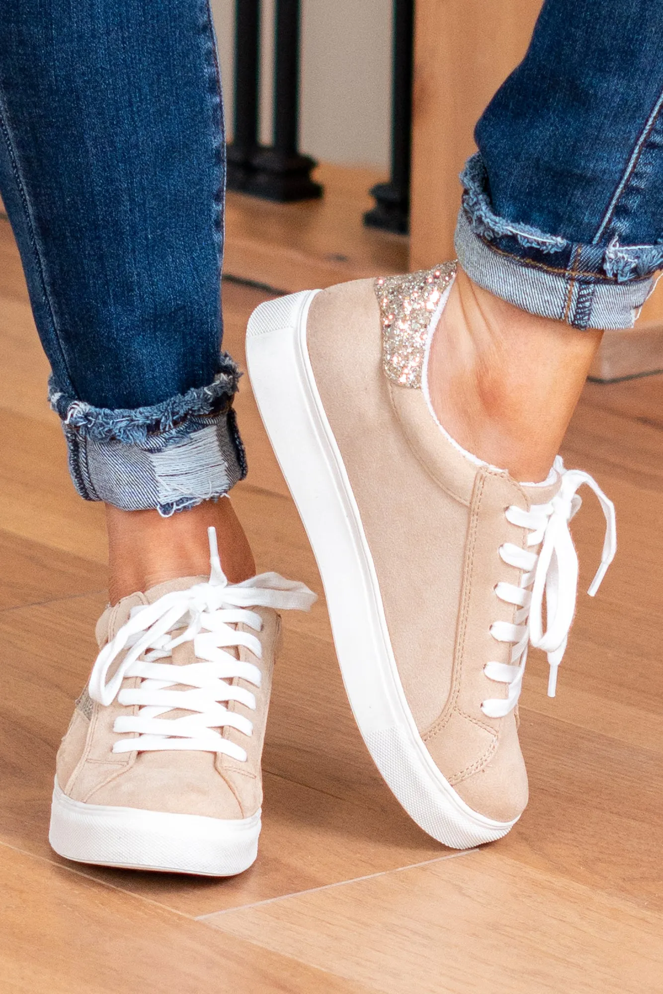 Lightning Vintage Sneakers - Nude