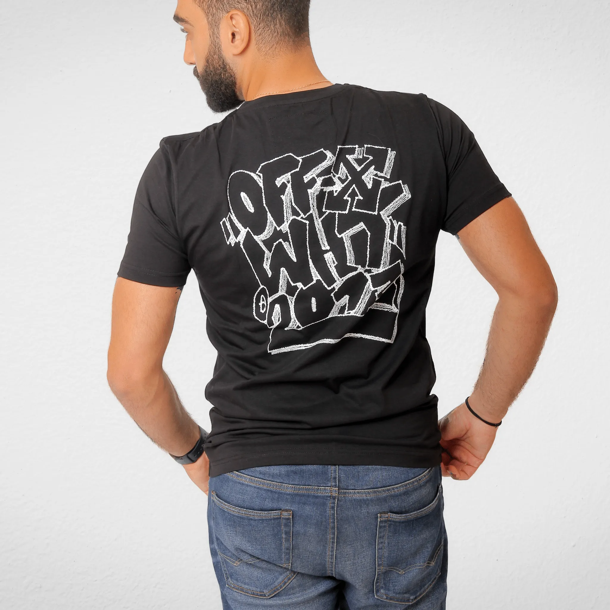 Men Tshirt - Black (pic off x on the back)