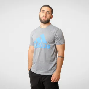 Men Tshirt - Middle Logo - Grey