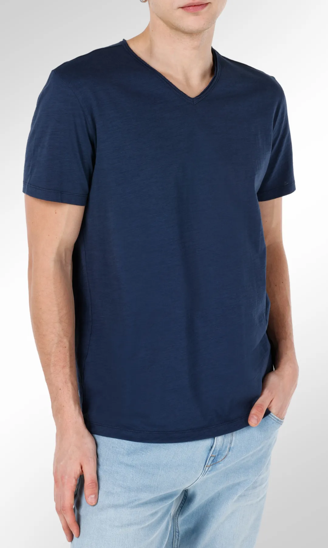 Men V-Neck T-Shirt COLIN'S (Dark Blue)