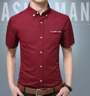 Mens Short Sleeve Button Front Shirt