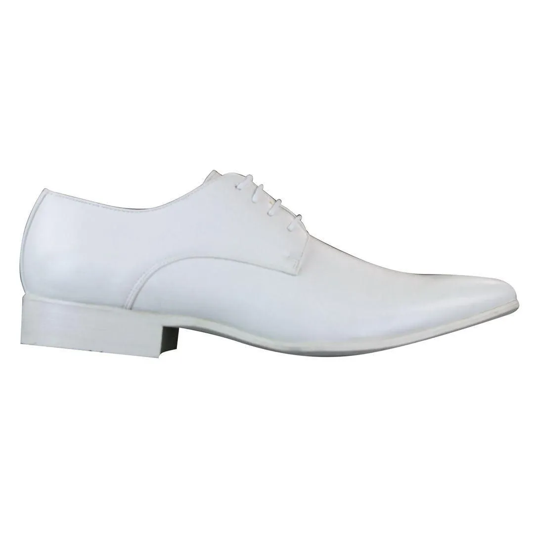 Mens Smart Casual Formal Laced Pointed Leather Shoes Wedding Prom Office Classic