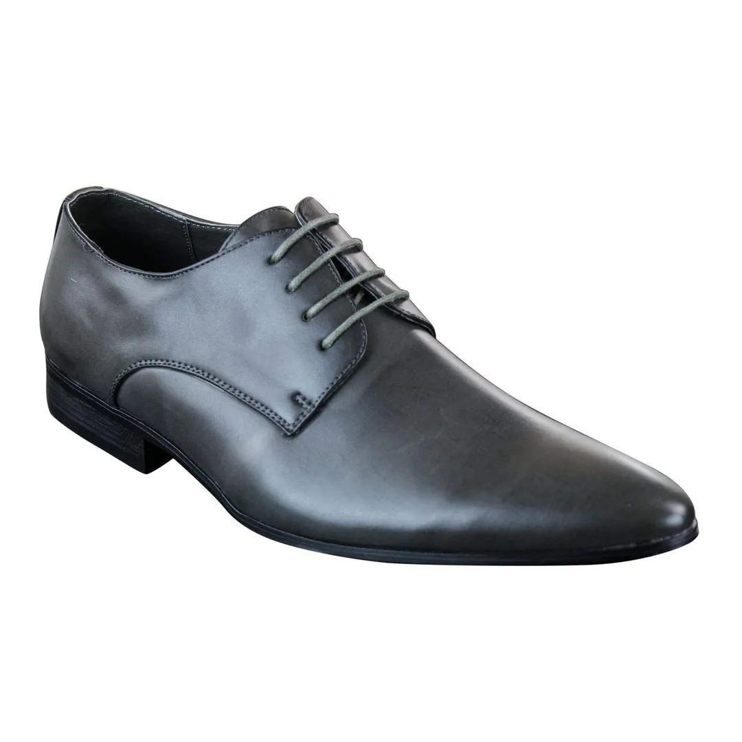 Mens Smart Casual Formal Laced Pointed Leather Shoes Wedding Prom Office Classic