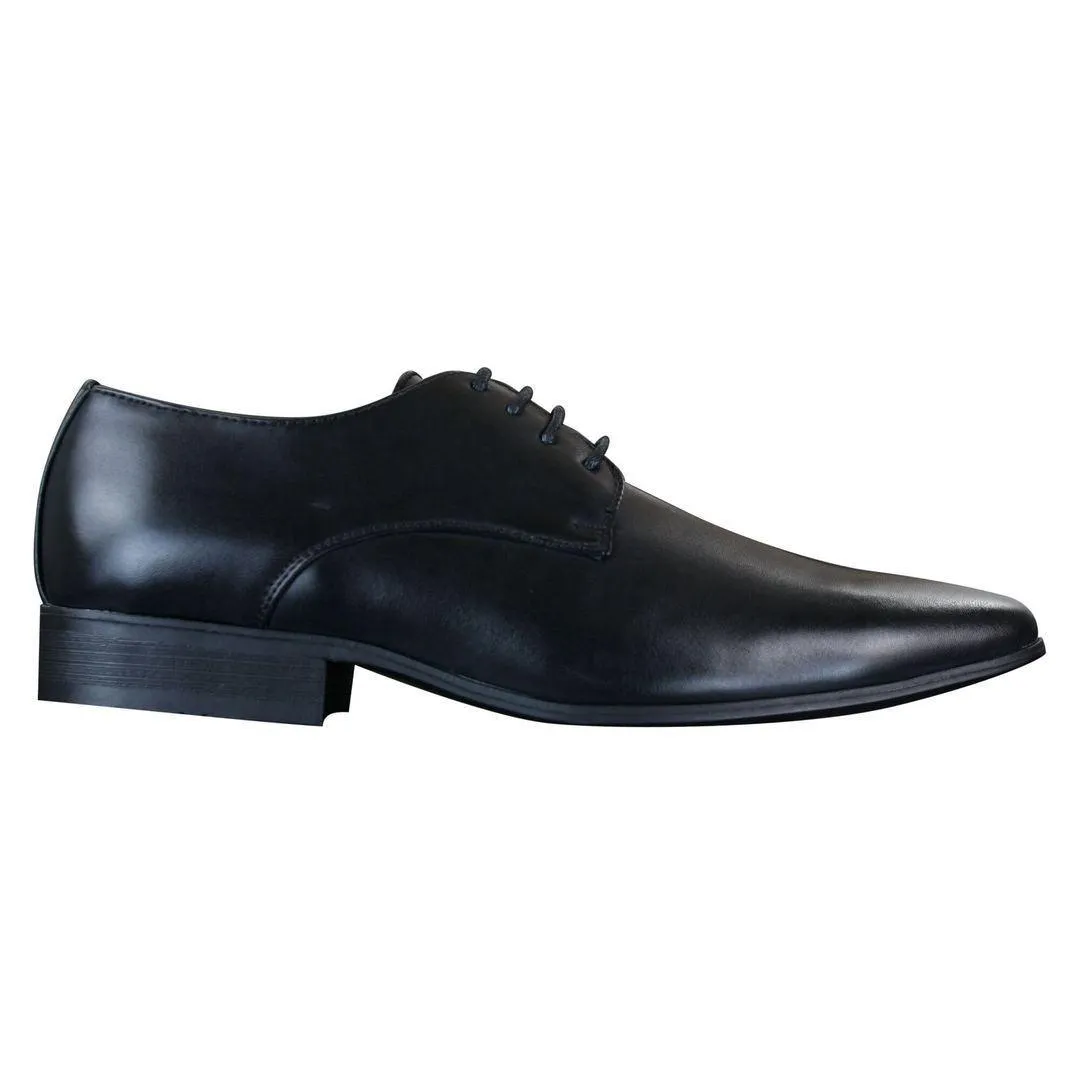 Mens Smart Casual Formal Laced Pointed Leather Shoes Wedding Prom Office Classic