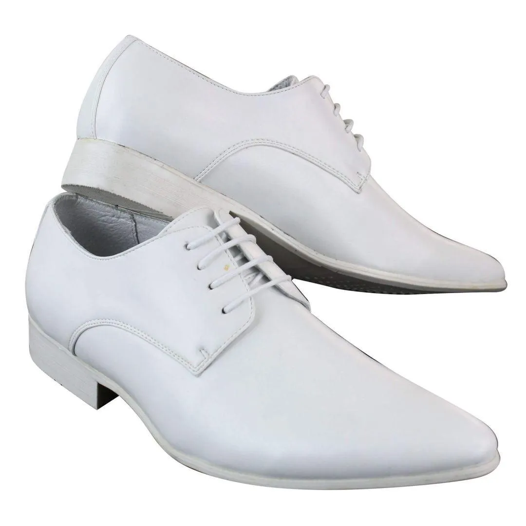 Mens Smart Casual Formal Laced Pointed Leather Shoes Wedding Prom Office Classic