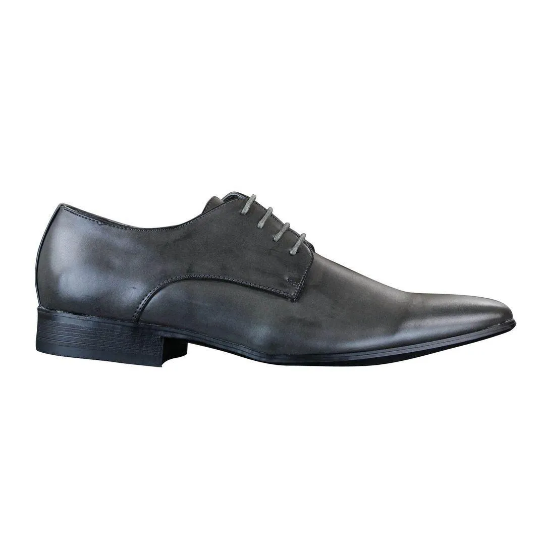 Mens Smart Casual Formal Laced Pointed Leather Shoes Wedding Prom Office Classic