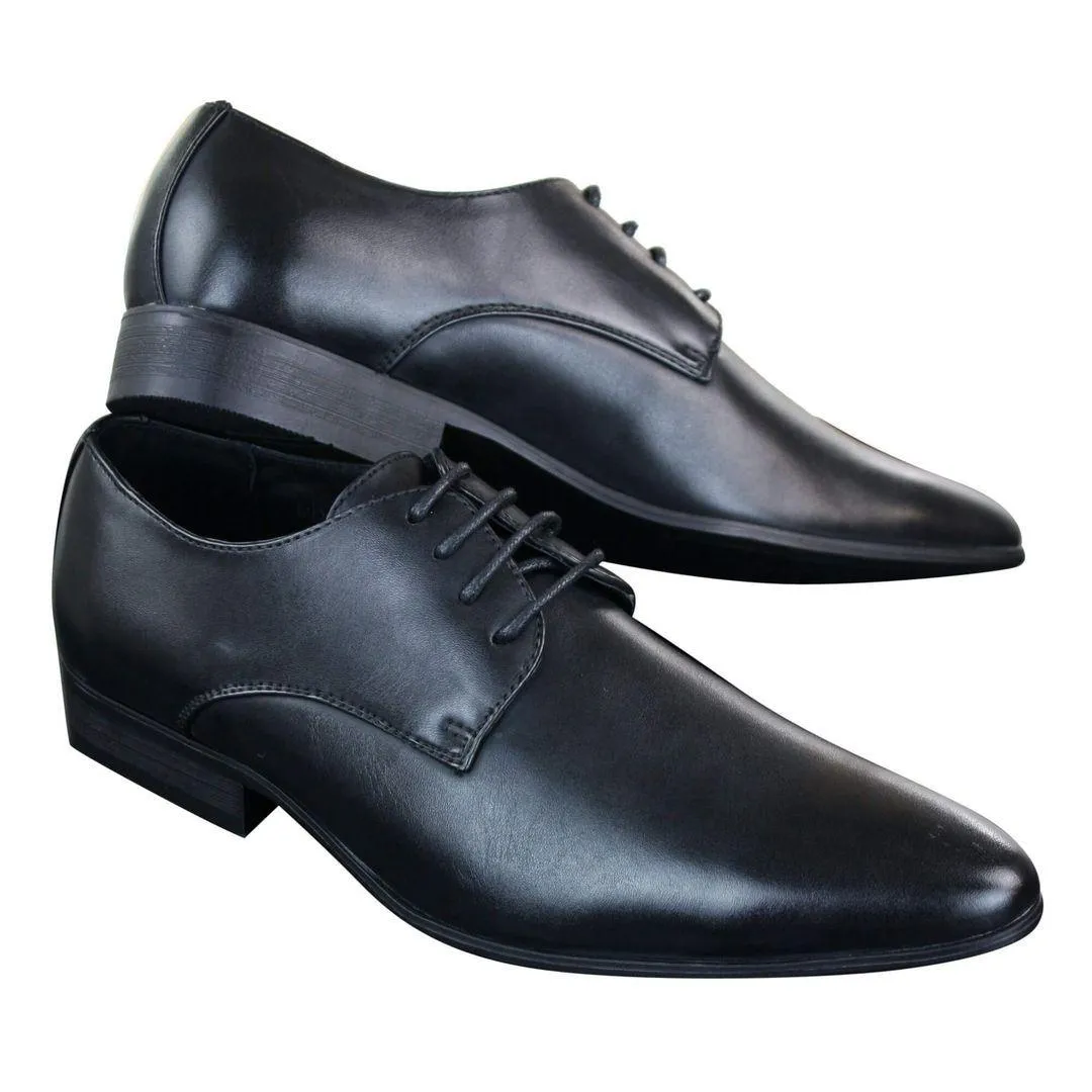 Mens Smart Casual Formal Laced Pointed Leather Shoes Wedding Prom Office Classic