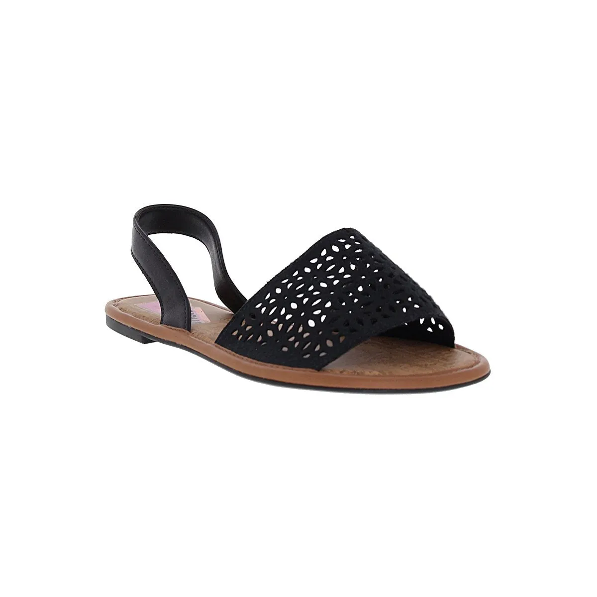 Moleca 5445.101 Women Fashion Laser Cut Sandal in Black