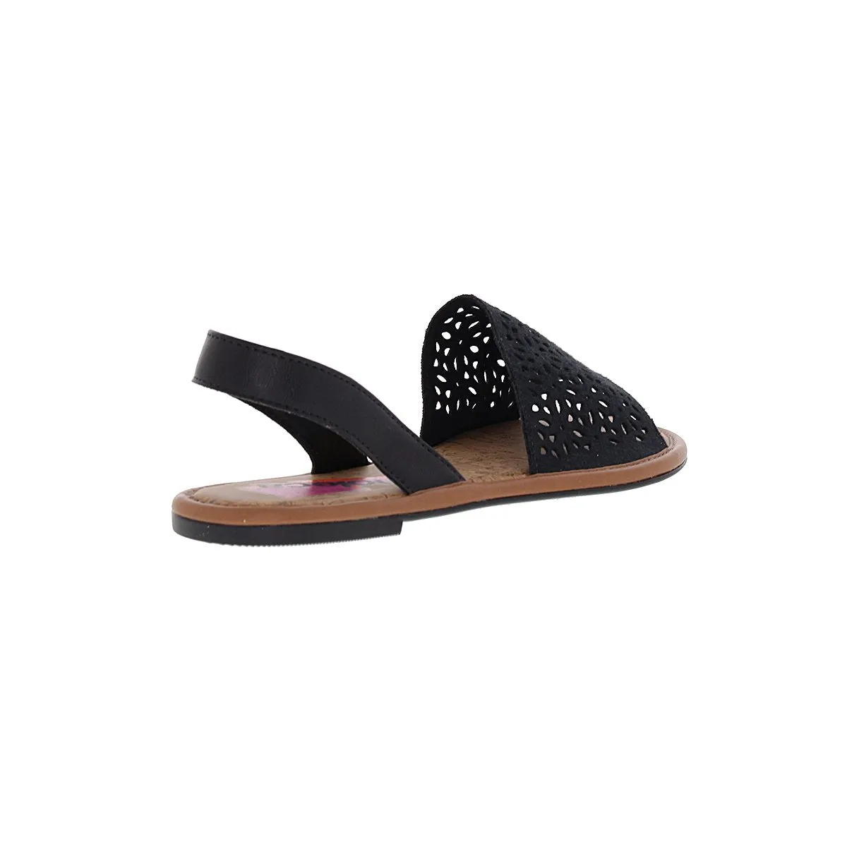 Moleca 5445.101 Women Fashion Laser Cut Sandal in Black