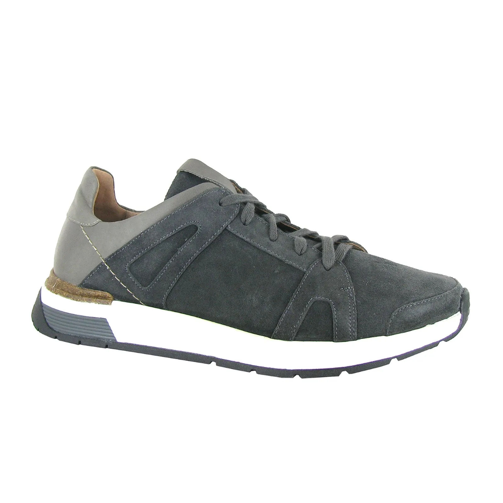 Naot Magnify Sneaker (Men) - Oily Midnight Suede/Foggy Gray Leather