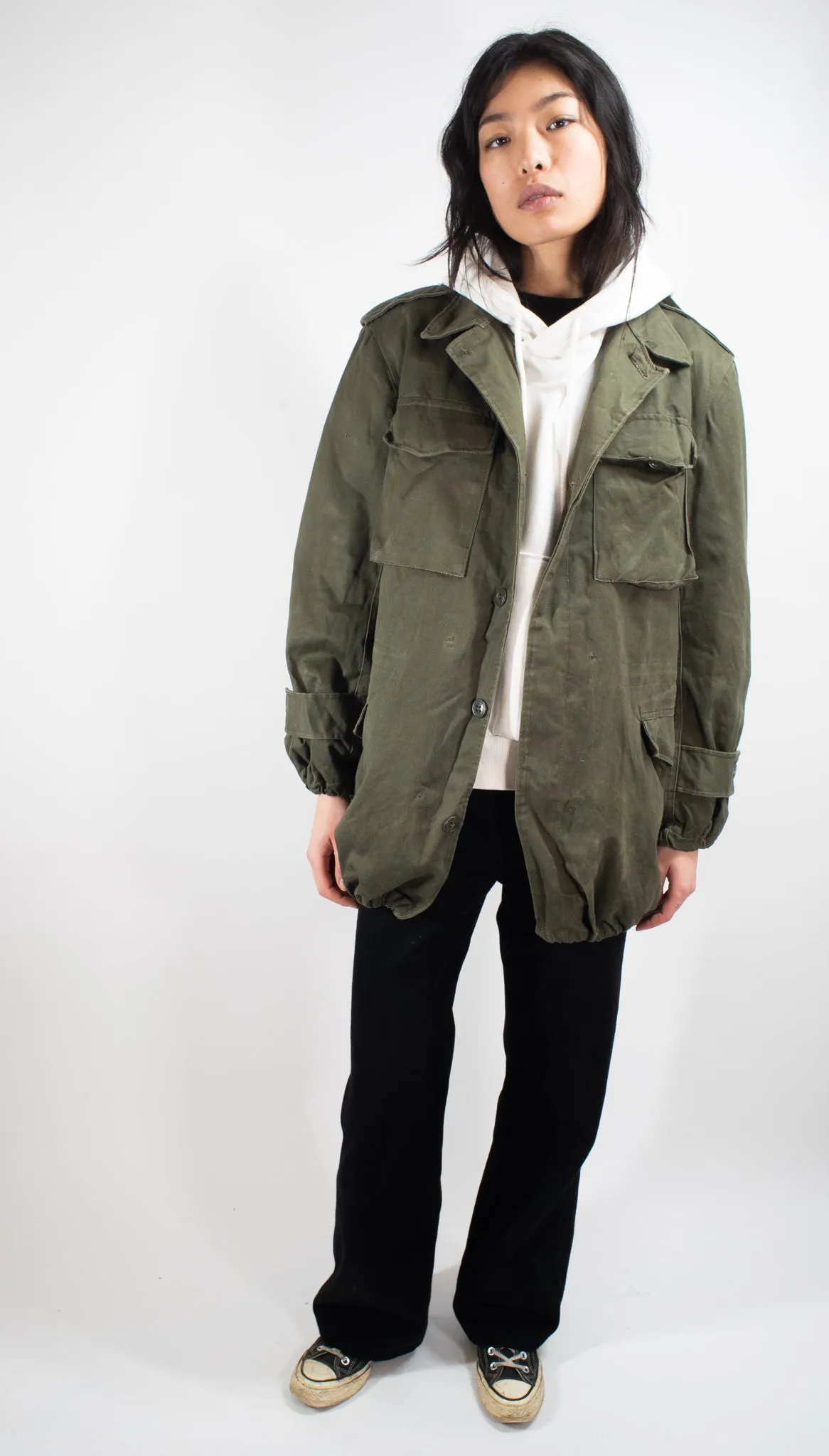 NATO Olive Combat Jacket, similar to WWII GI's jacket – M43 Style - button type