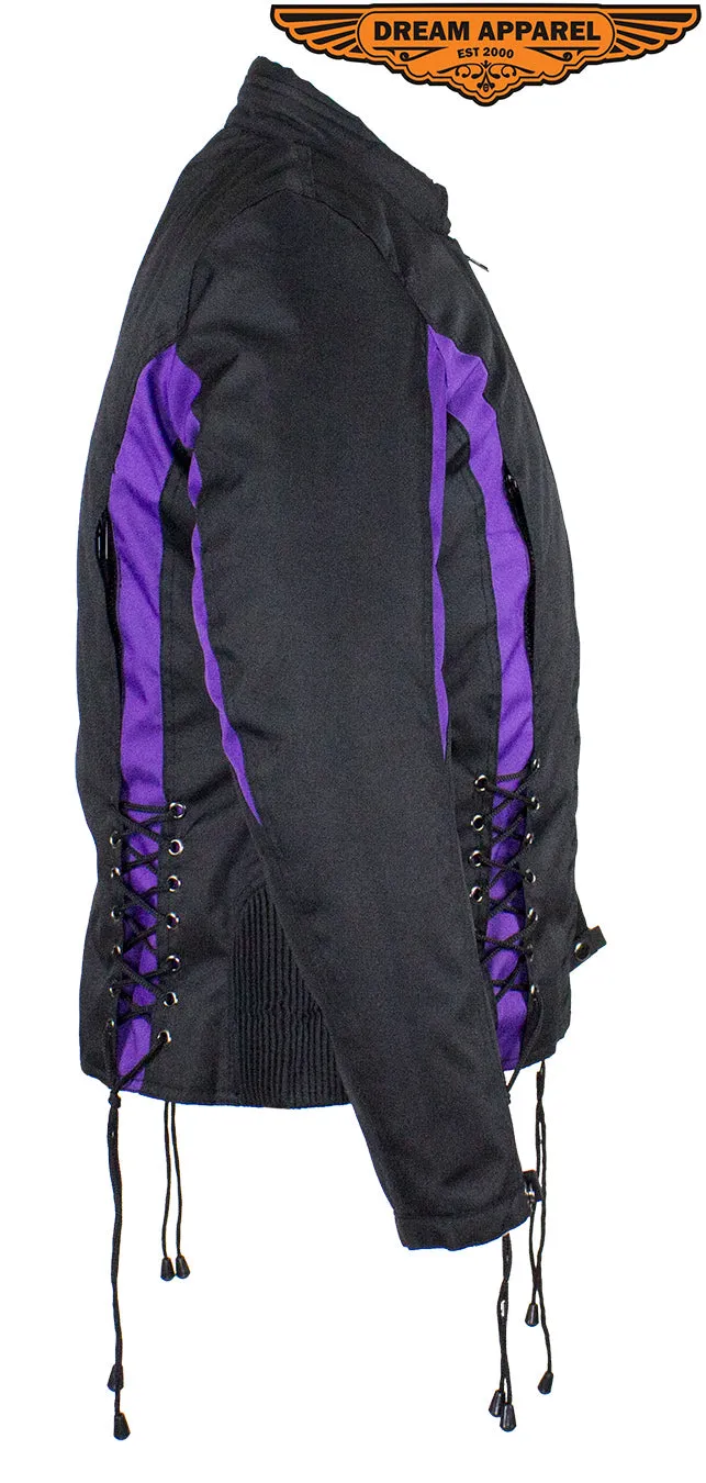 New Black & Purple Textile Racing Jacket